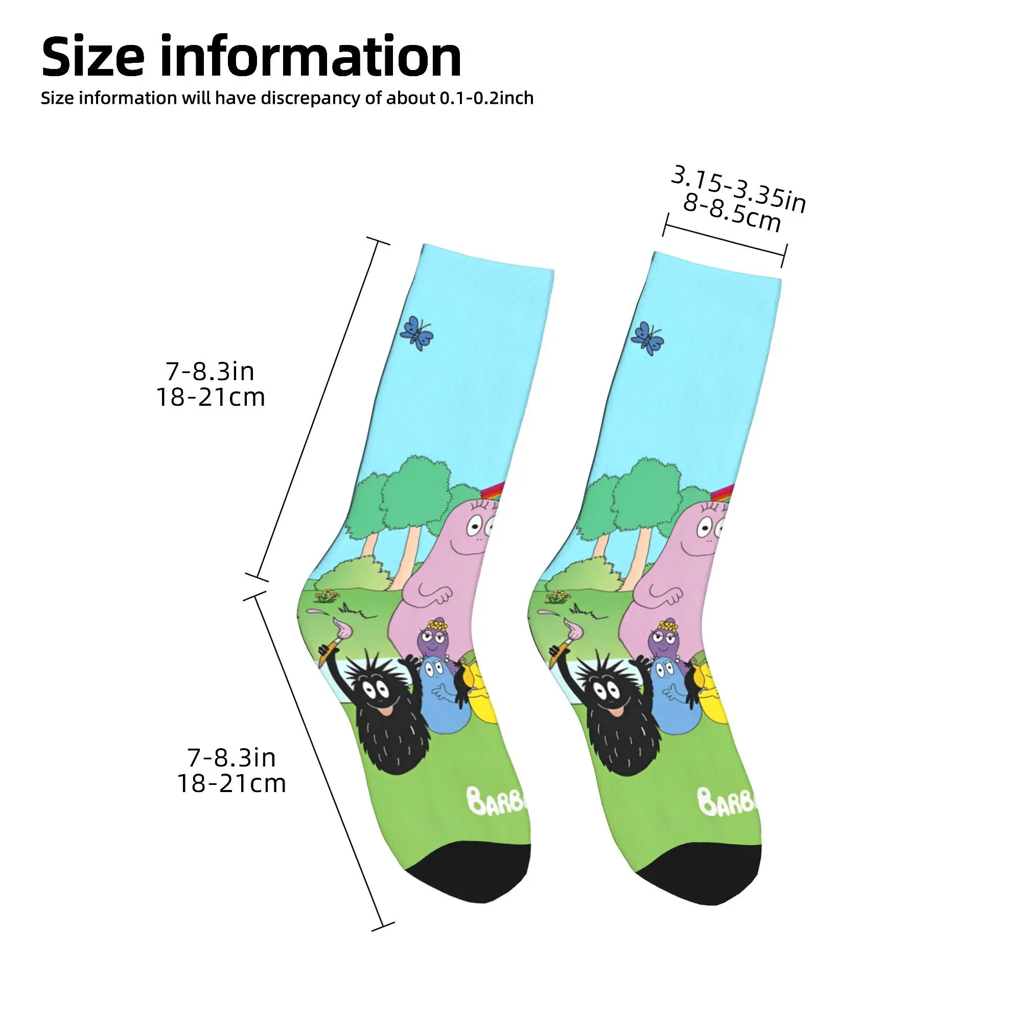 Barbapapa cartoon Theme Socks Merch for Men Flexible Dress Socks