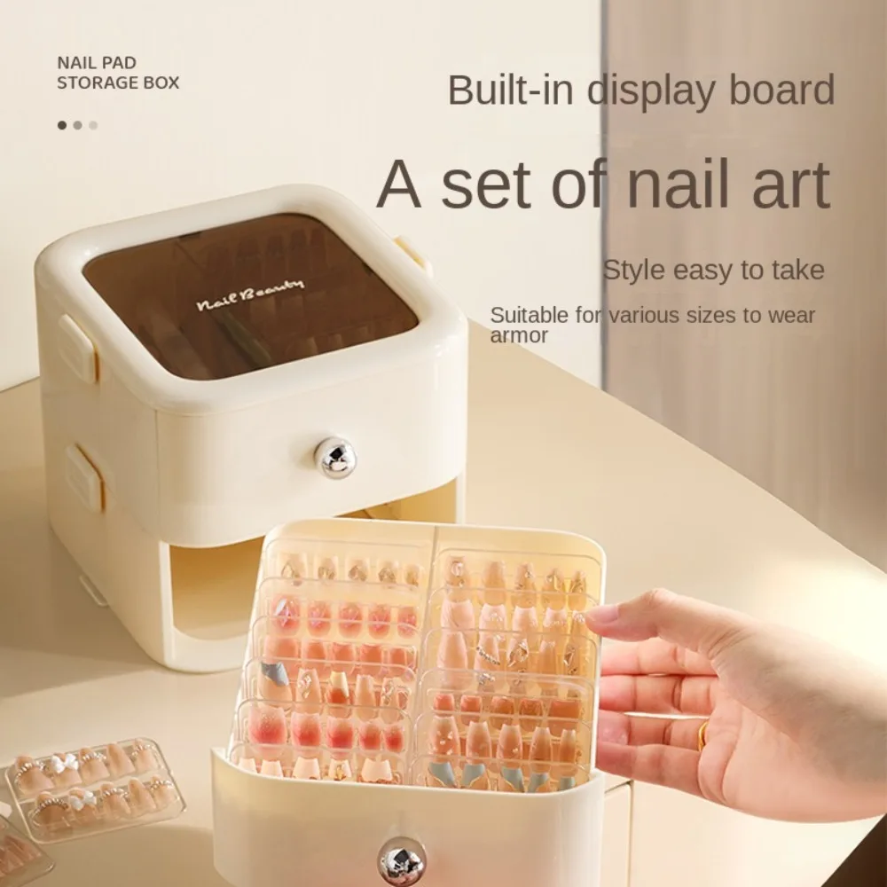 New Drawer Type Press on Nail Storage Box Large Capacity Nail Storage Organizer Cosmetic Storage Case Wearing Nail Display Box