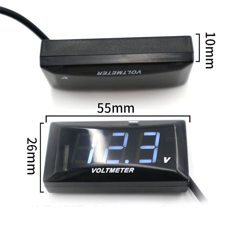 Universal 12v Voltmeter Lcd Display Voltage Meter Motorcycle For 12 V Voltmeter Times Meter Trottinette