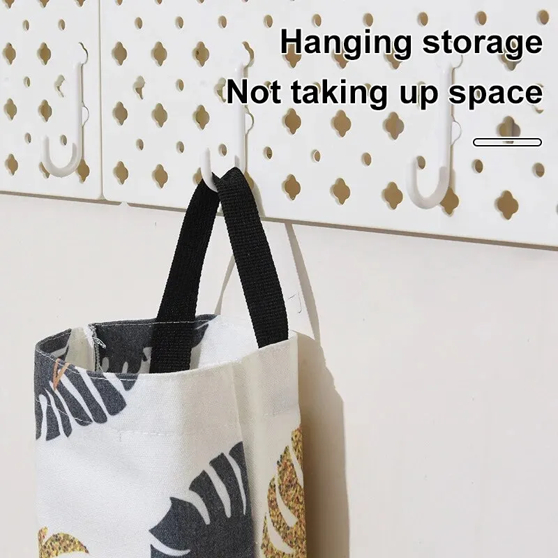 1pc Plastic Bag Holder Garbage Bag Storage Hanging Bag Wall-mounted Splicing Color Pull-out Sorting Debris Storage Bag