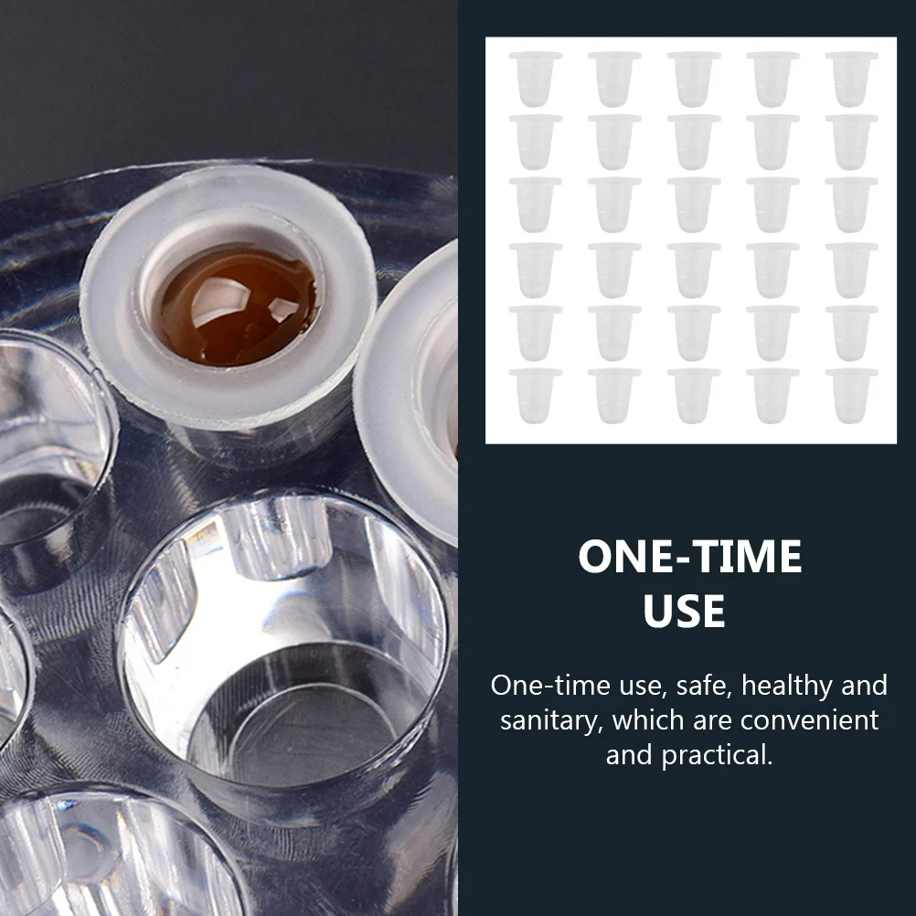 

200Pcs Soft Silicone Ink Cups High Capacity Pigment Holders Comfortable Grip Ideal for Semi Supplies