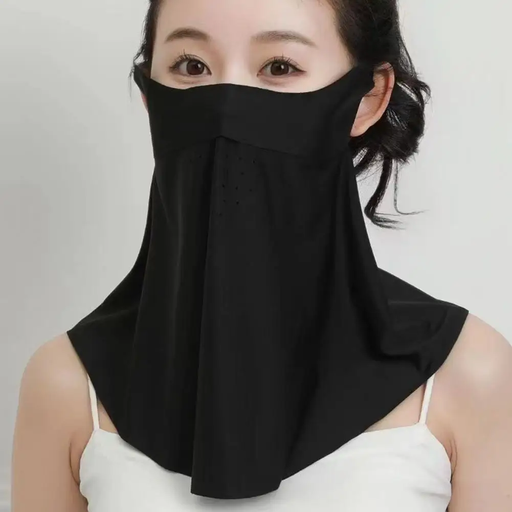 Sun Protection Face Mask Face Guard with Elastic Strap Ultra-wide Coverage Face Protector Double-layer Structure Uv Shield Upf