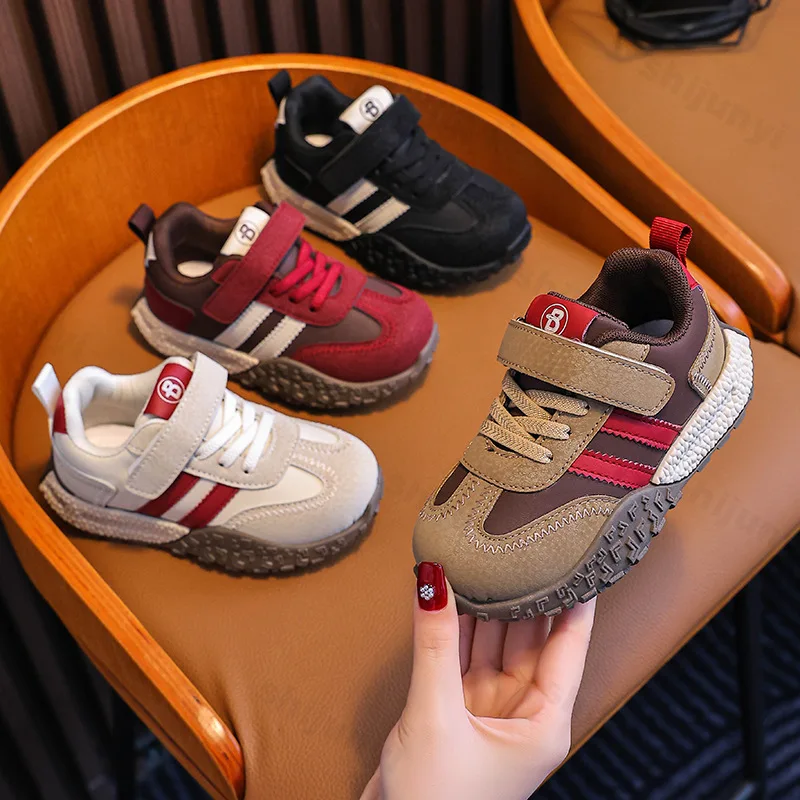 

Children Running Shoes Spring Autumn New Vintage Fashion Boys Non Slip Sneakers Soft Sole Outdoor Comfortable Girls Casual Shoes