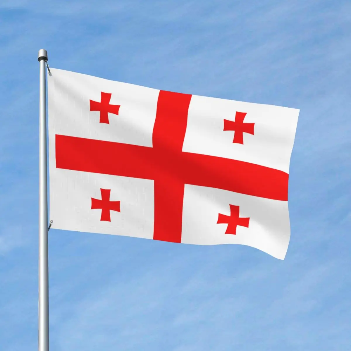 Flag Of Georgia Flag Graphic 3x5 ft Flags with 2 Grommets for Hanging Quality Banner For Living Room Dorm Party Decor