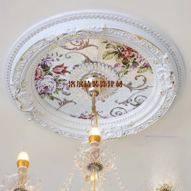 

European light panel pool decoration living room ceiling shape, imitation pu gypsum light panel French pvc ceiling light p