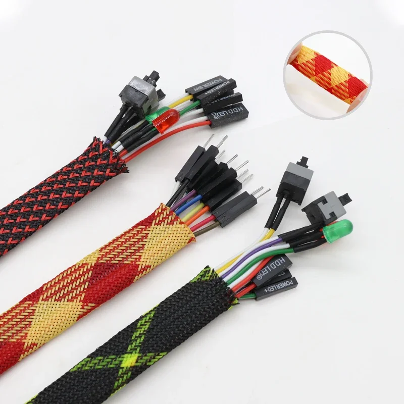 10M New Tight High Density PET Expandable Braided Sleeve 2 4 6 8 10 12 14 16 18 20 25 30 40mm Wire Cable Insulated Protection