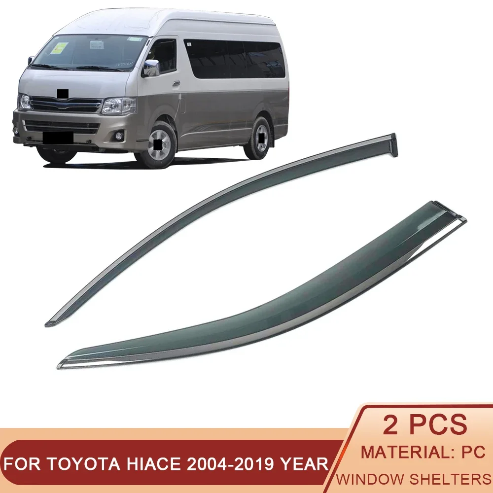 For TOYOTA Hiace 2004-2019 Car Window Sun Rain Shade Visors Shield Shelter Protector Cover Frame Sticker Exterior Accessories