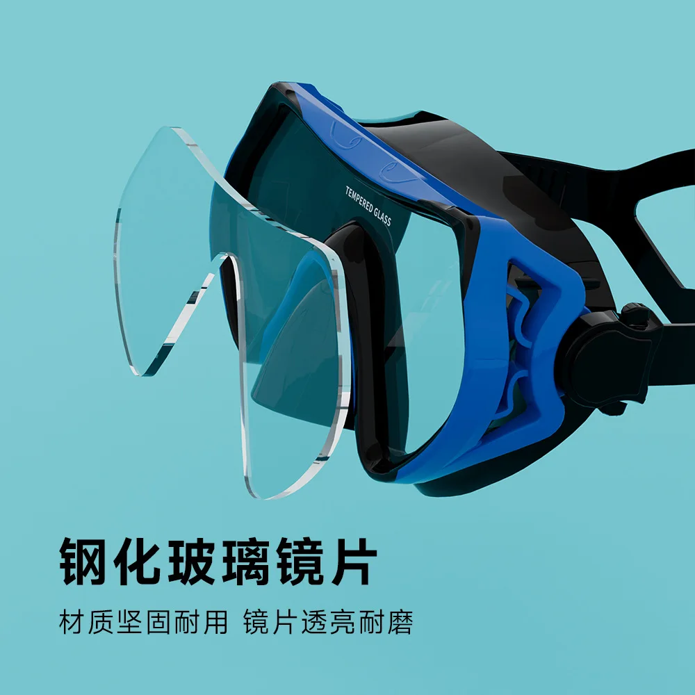 قناع الغطس للأطفال من السيليكون PC للجنسين، نظارات السباحة، معدات الغوص