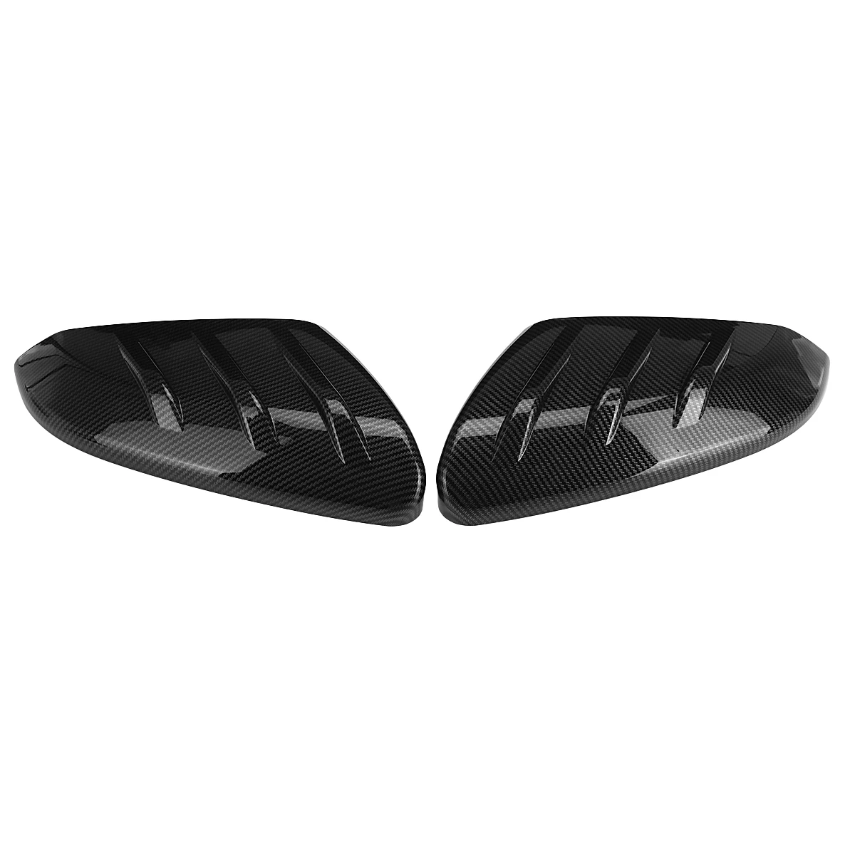 Pair Car Rearview Mirror Cover Glossy Black/Carbon Fiber Side Door Mirror Cover For Honda Civic 10th 2016 2017 2018 2019 2020