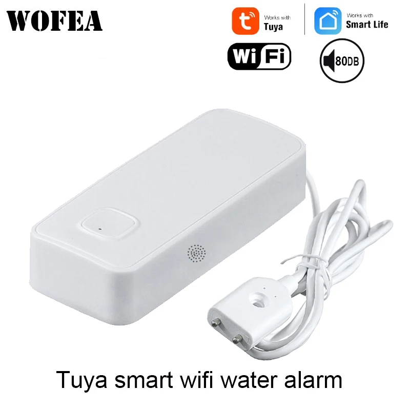

Tuya Smart WiFi Water leakage alarm with free notice by smart life APP water detector 2.4G wifi water sensor battery power