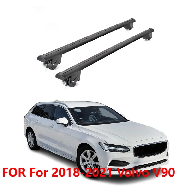 For 2018-2021 Volvo V90 Roof Rack Cross Bars 220 Lbs Load Capacity Black 2Pcs