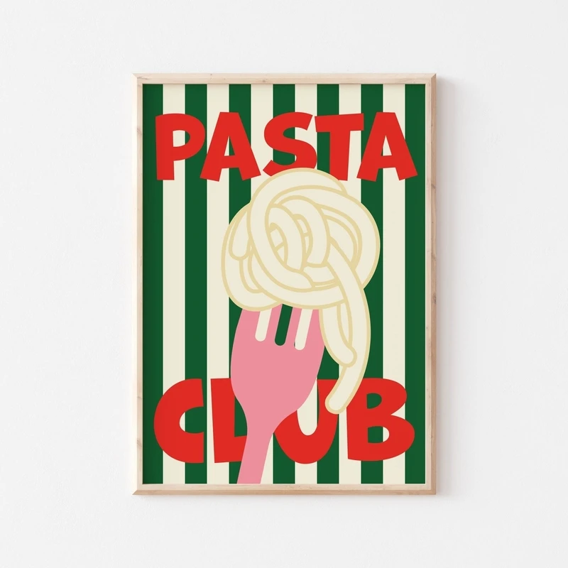 NONE Farbe Lebensmittel Kunst Zitat Poster Pasta Club Leinwand Malerei Wand Drucke Französisch Frites Küche Bilder für Wohnzimmer Café Hause Dekoration 5