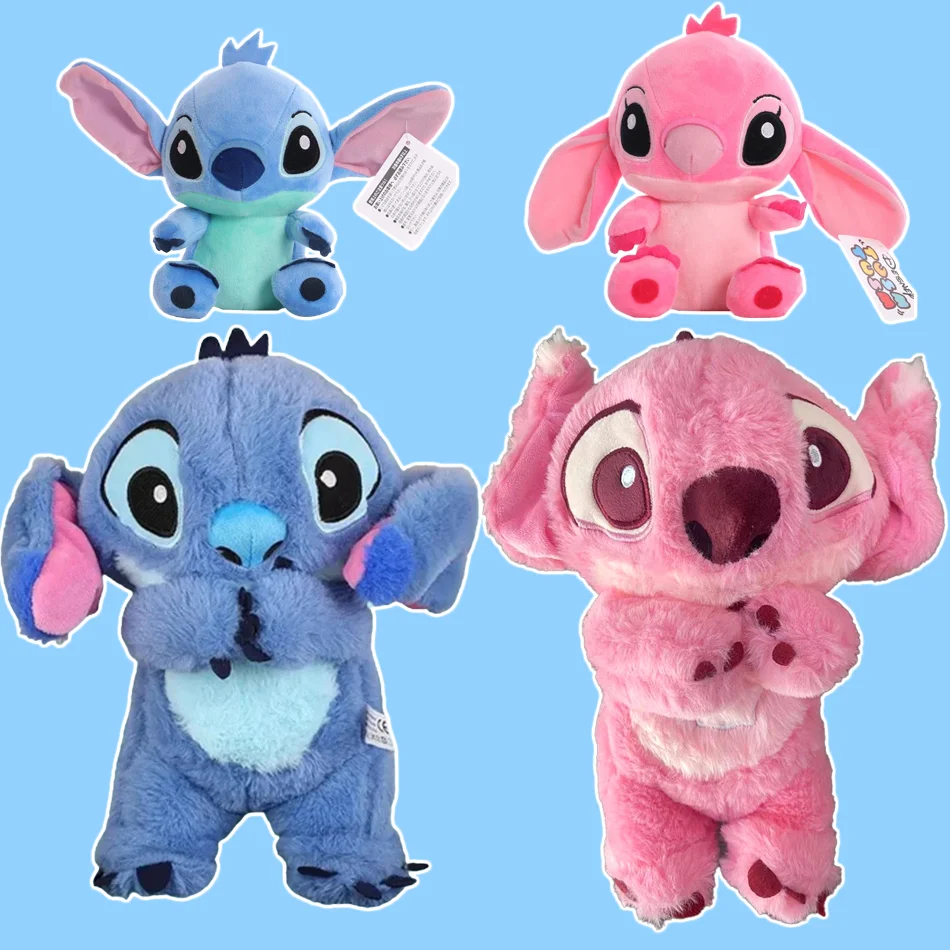 

Kawaii Stitch плюшевая кукла детский спальный компаньон звук успокаивающий музыкальный Kawaii с подушкой безопасности и световой куклой дышащие игрушки подарки