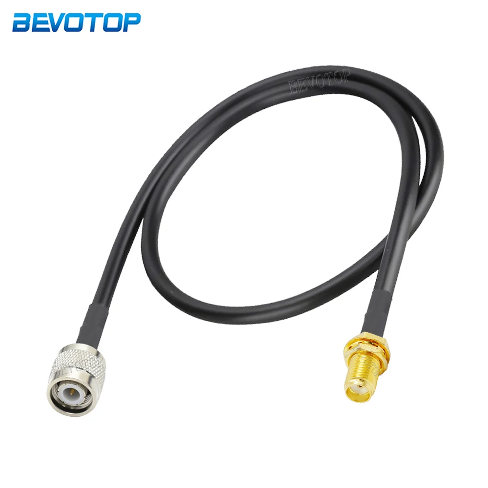 

RG-58 TNC Male Plug to SMA Female Jack Connector 50 Ohm Low-Loss RG58 RF Coaxial Cable Pigtail Extension Cord Jumper 15CM-30M