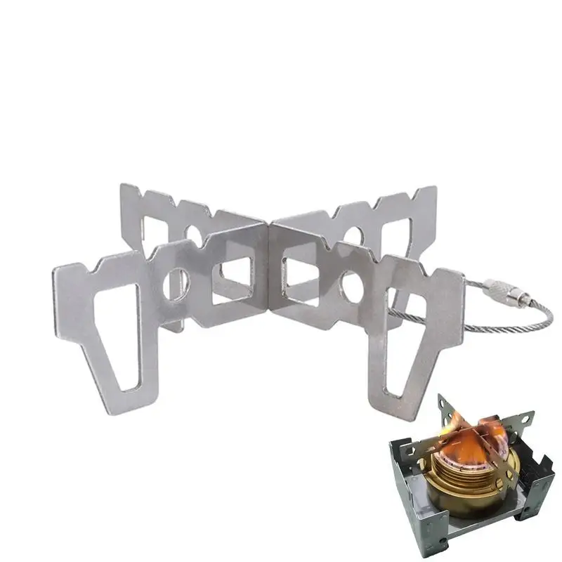 Stainless Steel Alcohol Stove Rack Ultralight Stove Cross Rack Outdoor Camping Stove Cross Stand Burner Base Picnic Cookware