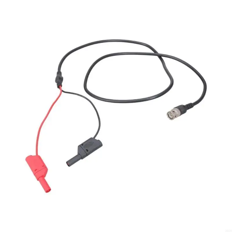 

G92C BNC Male to Double 4mm Banana Plugs Stackable Test Leads Probes Cable Suitable for Oscilloscope Monitoring 120CM