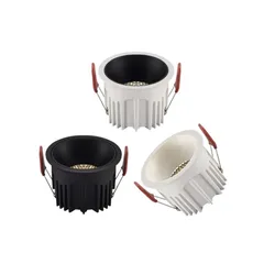 Dimmable Anti Glare Recessed LED COB Downlight  AC220V 110V 7W 9W 12W 15W 18W Round LED Ceiling Spot Light Indoor lighting