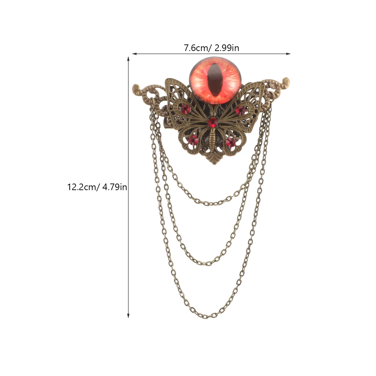 Gothic Evil Eye Hairpin Clothes Brooch Pin Women Small Clips for Hair Accessories Aesthetic Unique Design Hair Clips