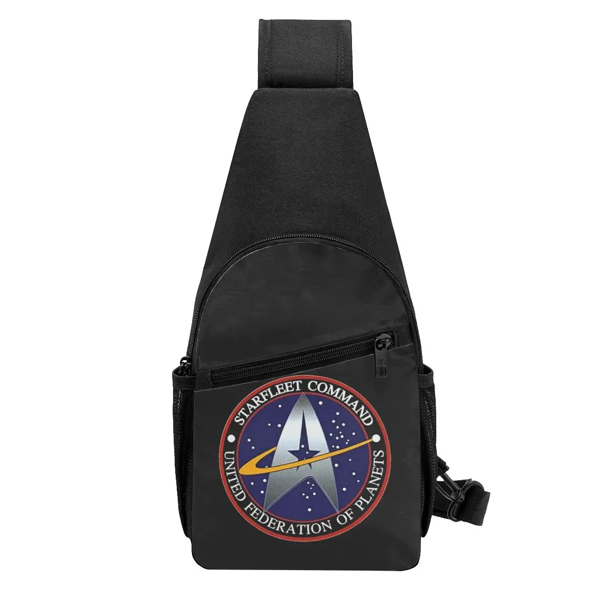 Star Treks Science Fiction TV Series Chest Bag Men Sling Crossbody Backpack Chest Bag Traveling Hiking Daypack Shoulder Bag