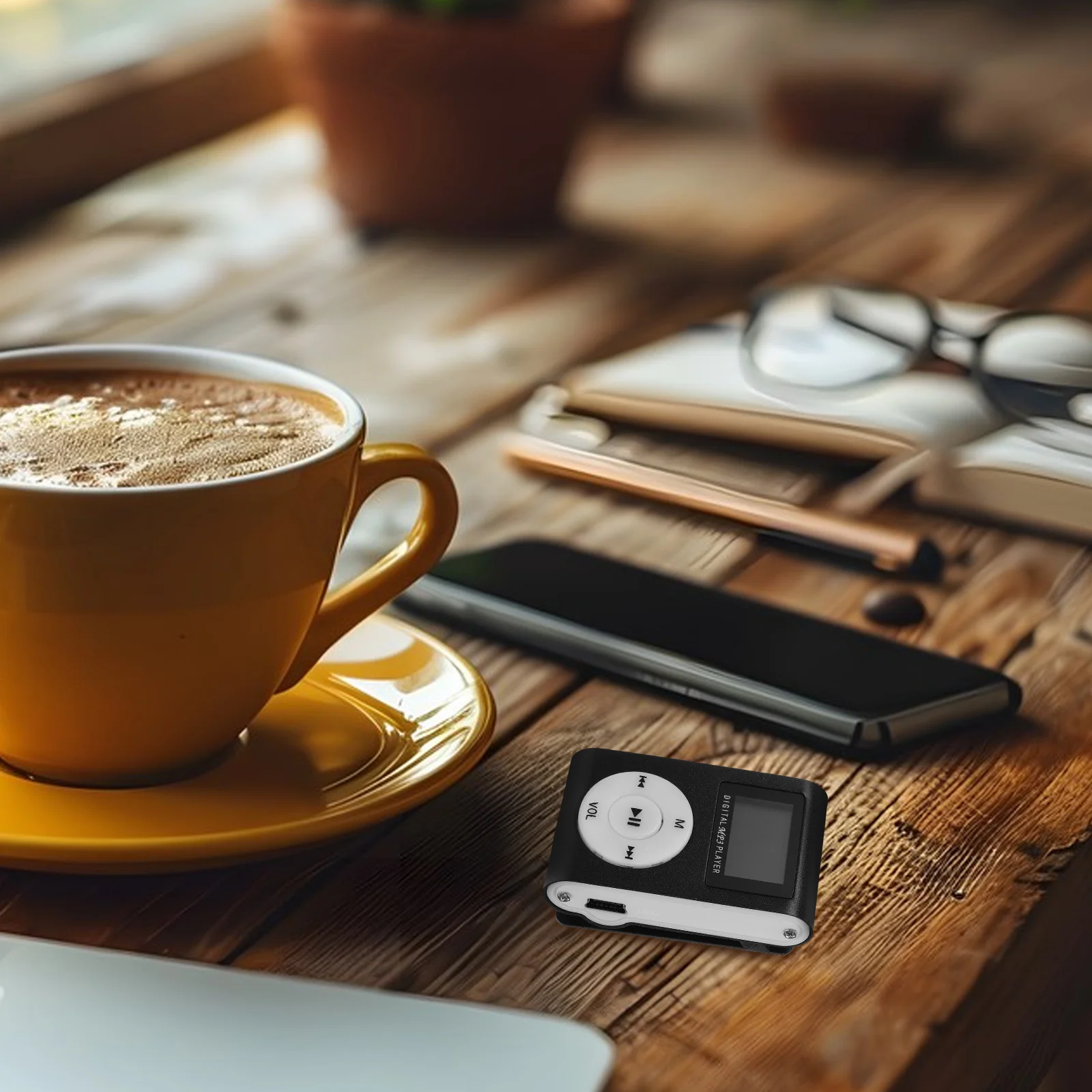 

Mini USB Clip Mp3 Player Black 32GB Support Micro LCD Screen Rechargeable Digital Music Player Compact Style