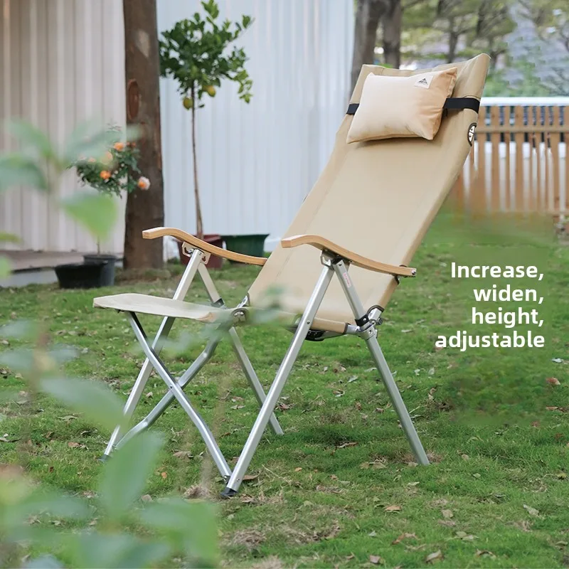

Outdoor adjustable widened deck chair, camping, fishing folding chair