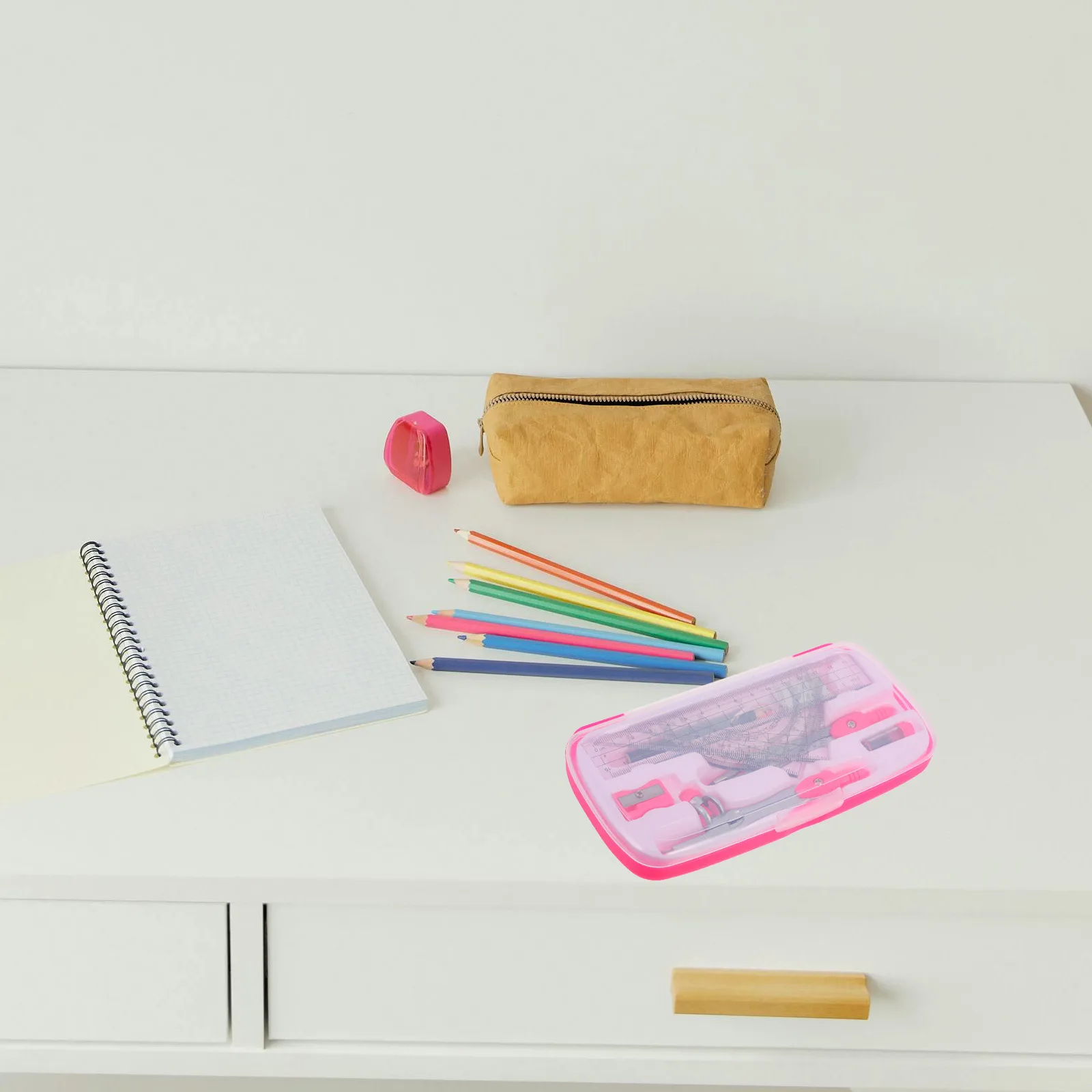 1 مجموعة الهندسة البوصلة مجموعة المنقلة حاكم الرياضيات التعلم قياسات دقيقة المحمولة خفيفة الوزن اللوازم المدرسية