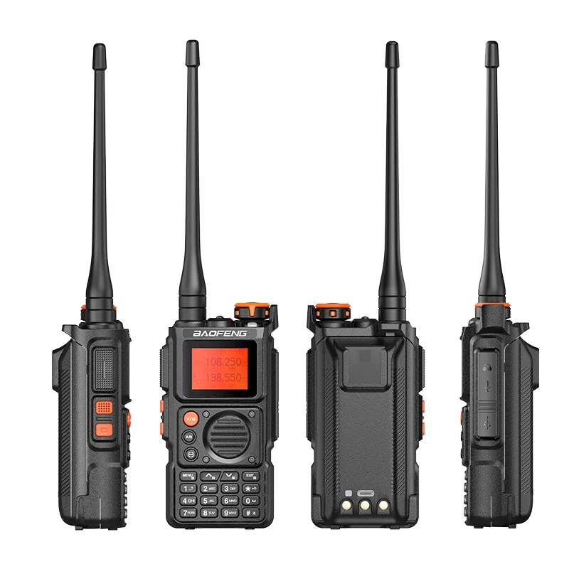 Baofeng BF-K6 Full Band Type-C Charging VOX FM Radio NOAA Wireless Copy Frequency Long Range Walkie Talkie