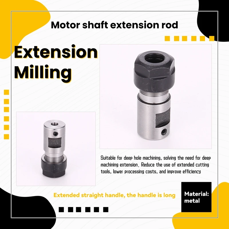 ผู้ถือตรง Shank Chuck เครื่องมือ 35Mm CNC โลหะ Extension มิลลิ่ง C16-ER11-35L Nut เปลี่ยน