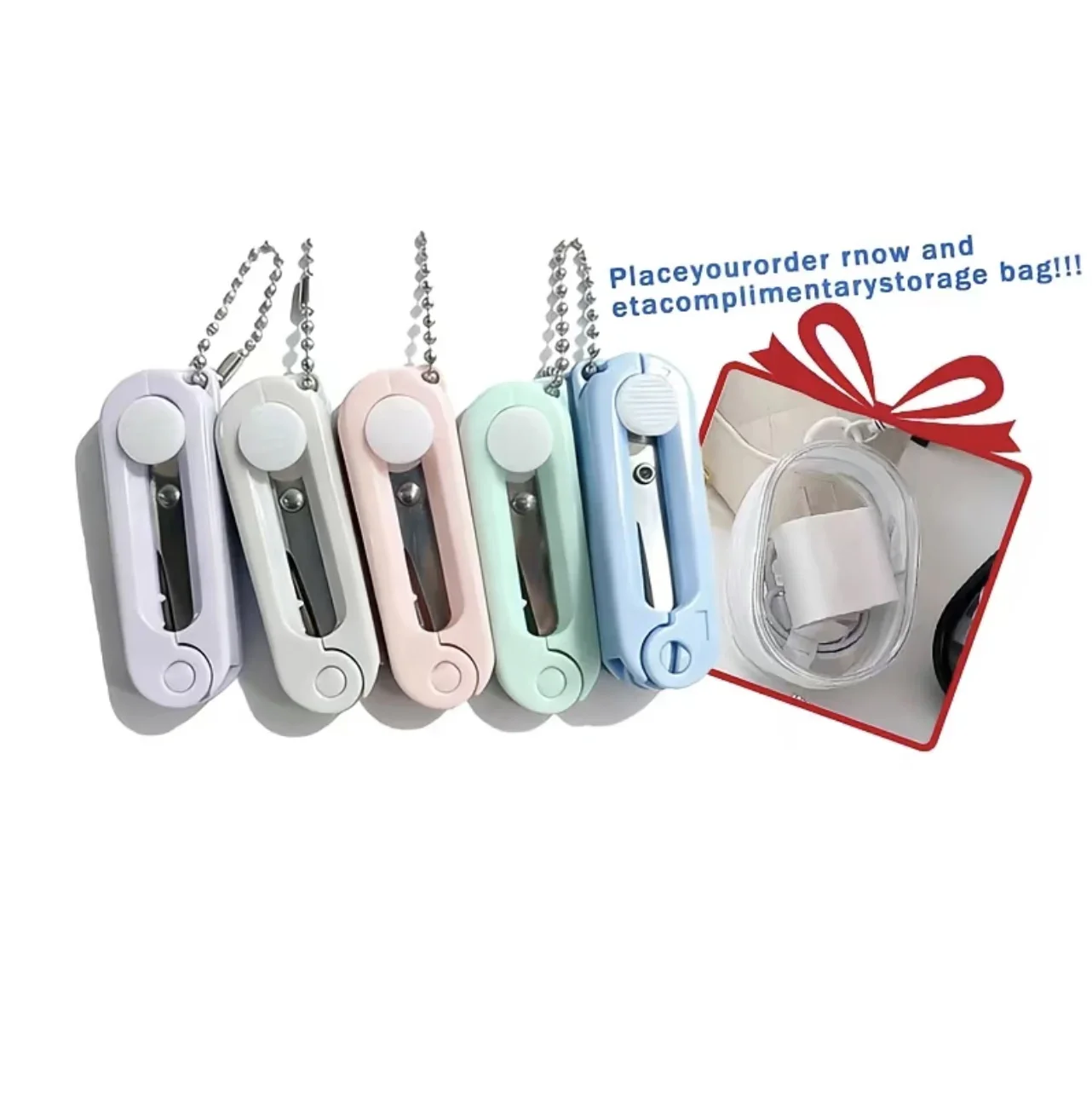 Creative Mini Portable Folding Scissors Morandi Simple Paper-Cutting Art Tool Stationary Scissors Office School Supplies