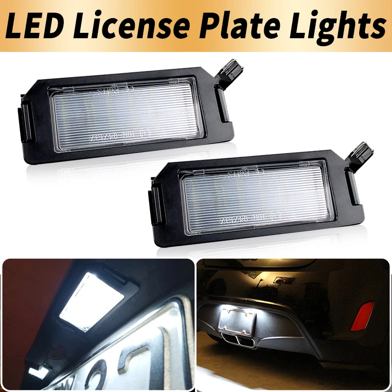 

2Pcs NO Error LED Number License Plate Light Lamps For Hyundai I10 I20 Ioniq Veloster Genesis Coupe Tiburon Kia Rio Soul Picanto