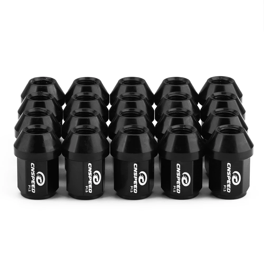 20pcs Closed- End 35mm Racing Lug Nut M12x1.5 Racing Forged 7075-t6 Aluminum HEX 19mm Wheel Lug Nuts Style Yc101089