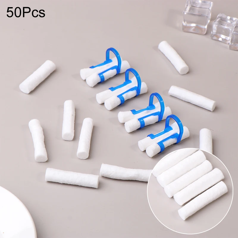 

50pcs/Bag 100% Cotton Dental Cotton Roll Dentist Material Teeth Whitening Product Surgical Cotton Rolls High Absorbent