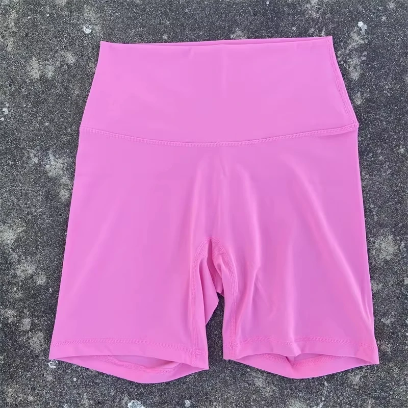 Einfarbige Damen-Sport-Yoga-Kurzleggings, Kompressionsunterstützung, Schweiß-Körbis, umfassendes Training, Joggen, Radfahren, Innentasche – Detail 12