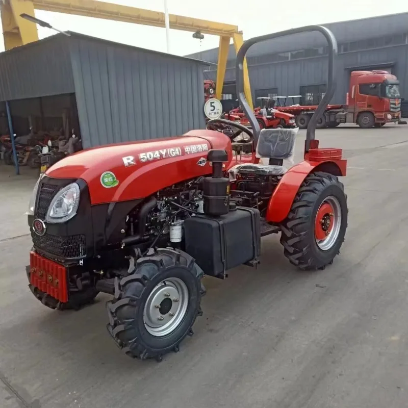 Factory Agricultural Farm Wheel Tractors Lovol 504 50hp 4x4wd With Small Mini Compact Equipment
