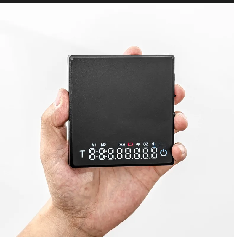 

Mini coffee electronic scale espresso hand brewing electronic scale small gram scale kitchen weighing timed coffee scale