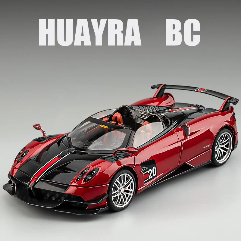 1:18 Pagani Huayra BC Supercar Alloy Car Diecasts & Toy Vehicles Car Model Sound and light Pull back Car Toys For Kids Gifts