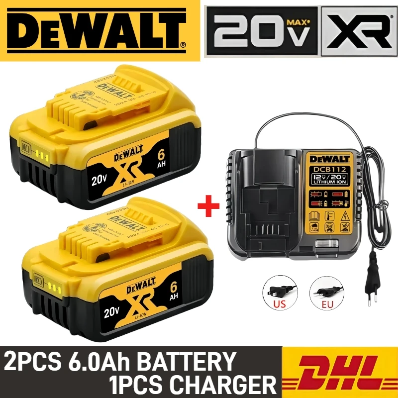 100% Original Dewalt 20V battery  Power tool lithium-ion battery6Ah large capacity,replacement DCB203 DCB205 DCB609 DCB612