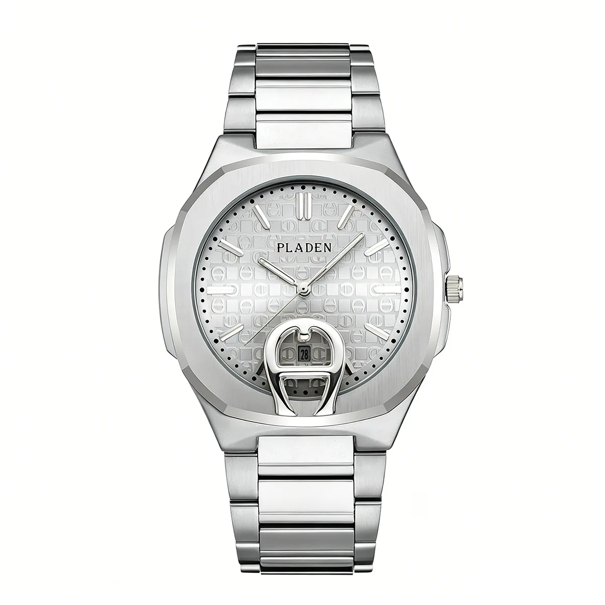 Men's New Business High Quality Solid Quartz Watch with Waterproof and Durable Steel Band