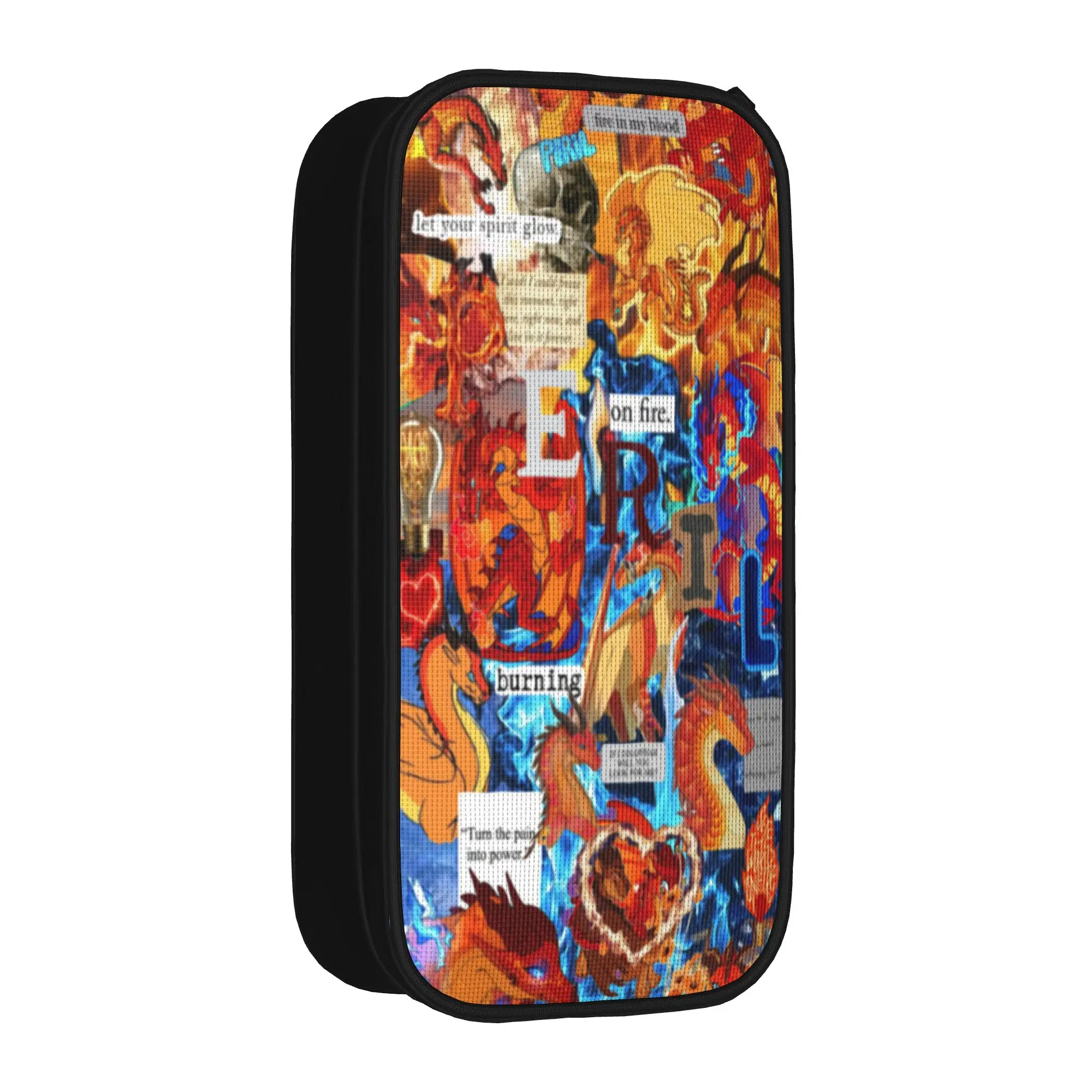 Large Capacity Pencil Case Wing Of Fire dragon School Accessories  Double Layer Pencil Case Stationery