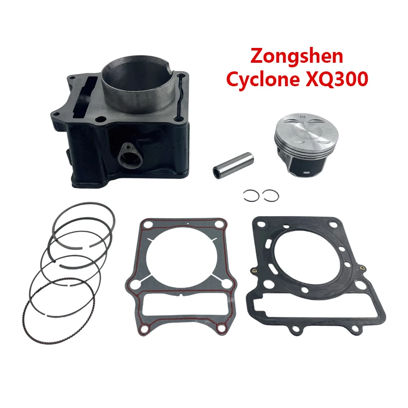 

Комплект цилиндров двигателя мотоцикла MOCA Zongshen Cyclone XQ250 XQ300 с поршневым пальцем и прокладками, комплект цилиндров 72 мм 75 мм