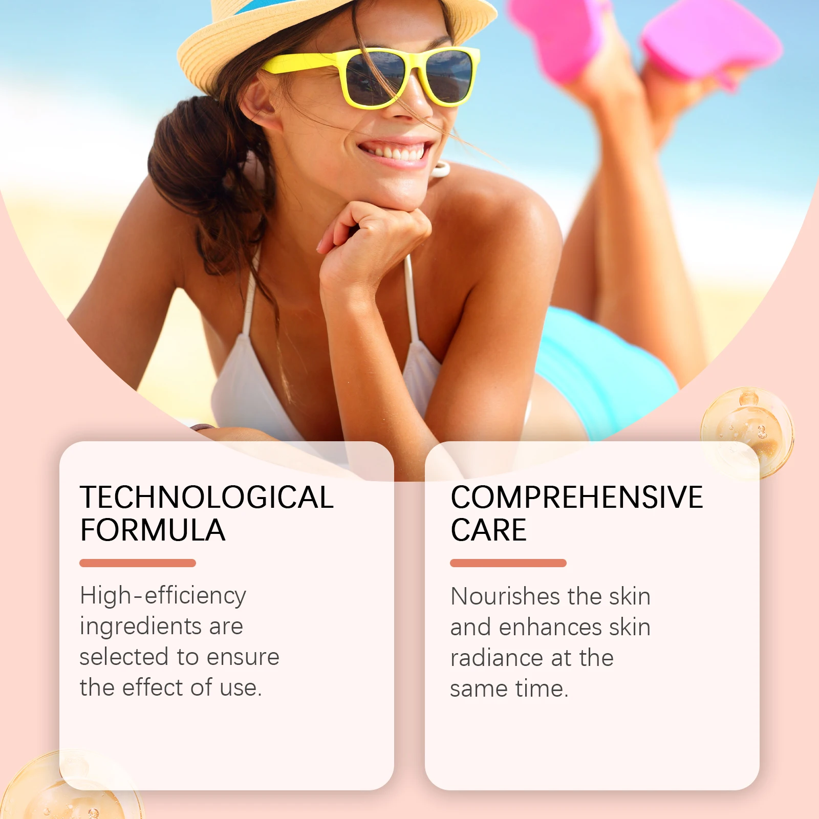 Pure Herbal Tanning Supplement Drops, Light Absorbed Hydrated Smooth Refresh Original Lock Daily Elastic Body Treatment - view 2