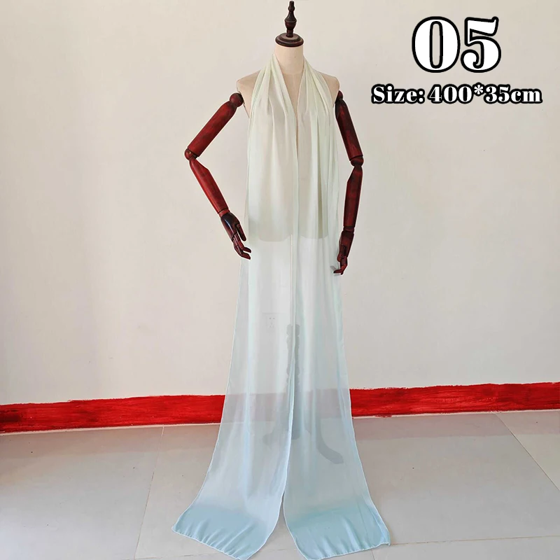 3M/4M Gradient Color Chiffon Shawl Women's Chinese Hanfu Long Shawl Costume Opera Dance Performance Ribbon Streamer Photo Props