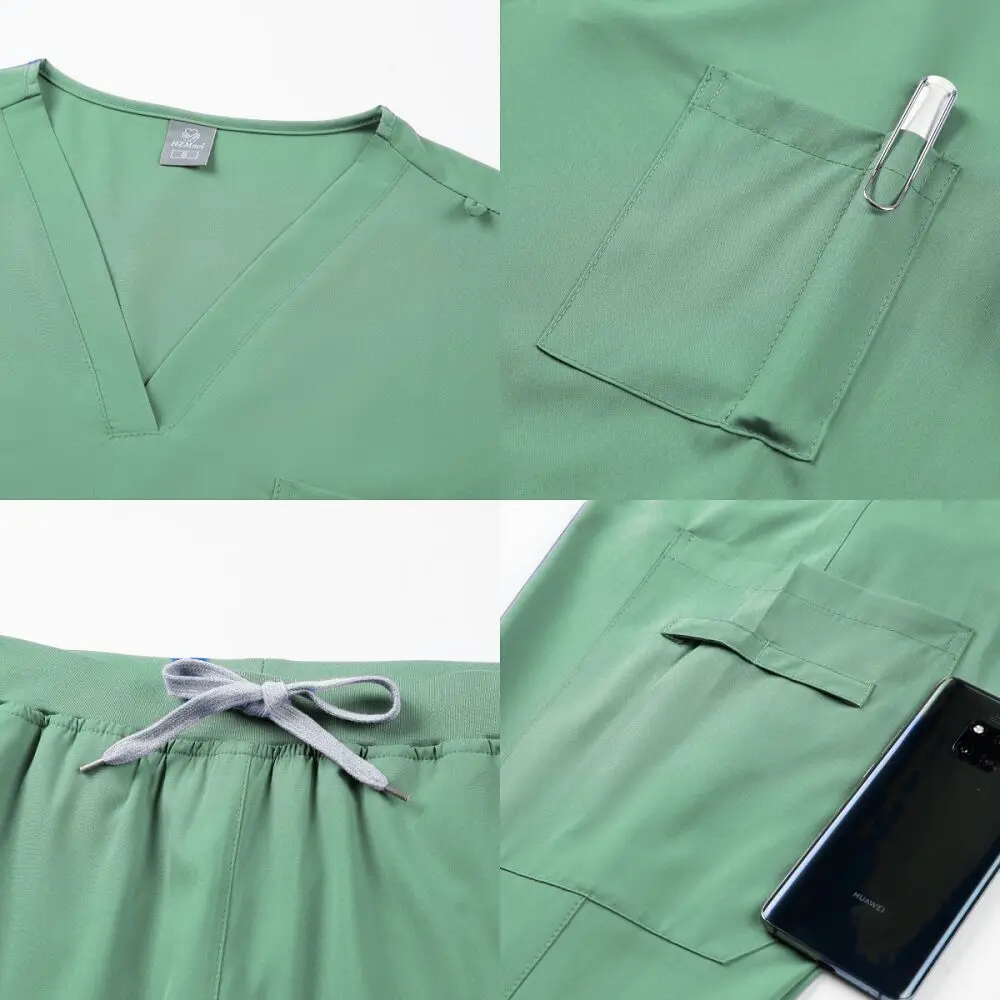 Fabbrica di vendita calda diretta con accessori per infermiere tascabili uniforme medica Set da donna Scrub per animali domestici