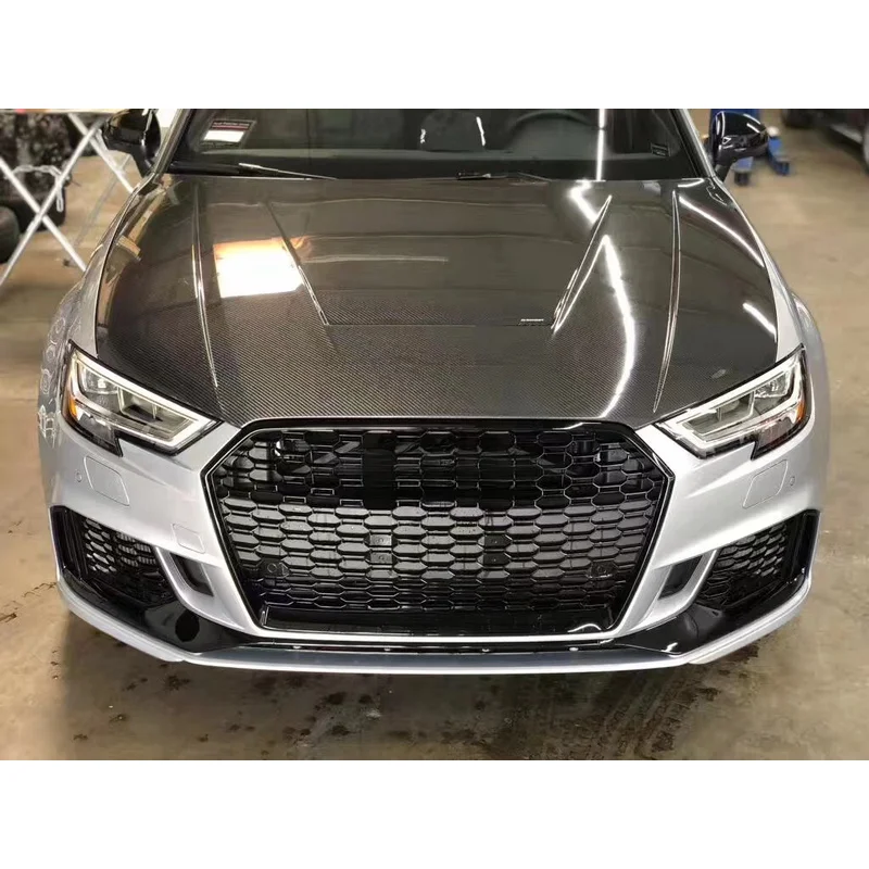 Hot Selling Lightweight Genuine Carbon Fiber Front Hood Replacement Tuning Sport for A3/S3/RS3 8V/8Y 2013-2024