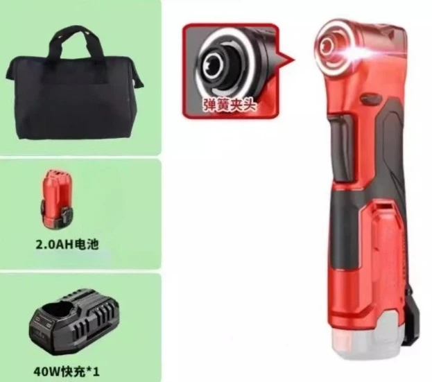 12V Lithium Right Angle Impact Wrench, Brushless Cordless Driver for Truss Building, 90 Degree Compact Power Tool