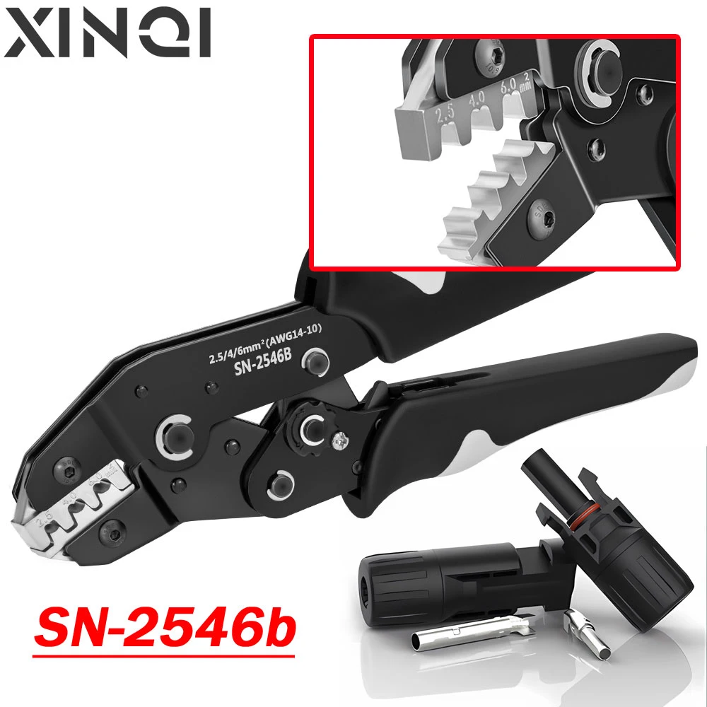 Professional Photovoltaic Crimping Pliers Connector Terminal Wrench, SN-2546B,  Hand Tools for Solar Press Pliers