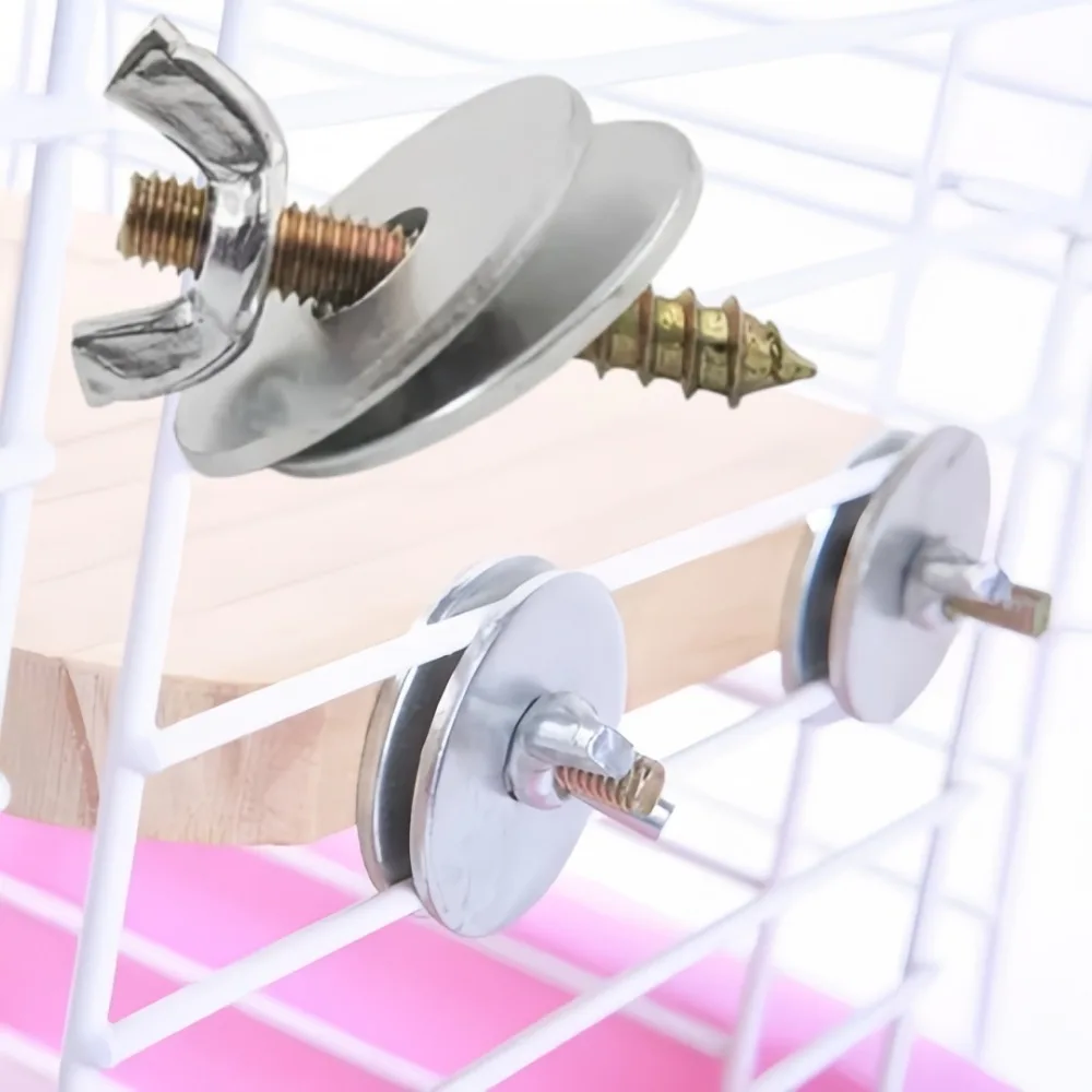 10set Birds Cage Standing Pole Tool Parrot House Metal Screw & Nut Kit Feeder Fixture Bird Cage Mounted Breeding Box Accessories