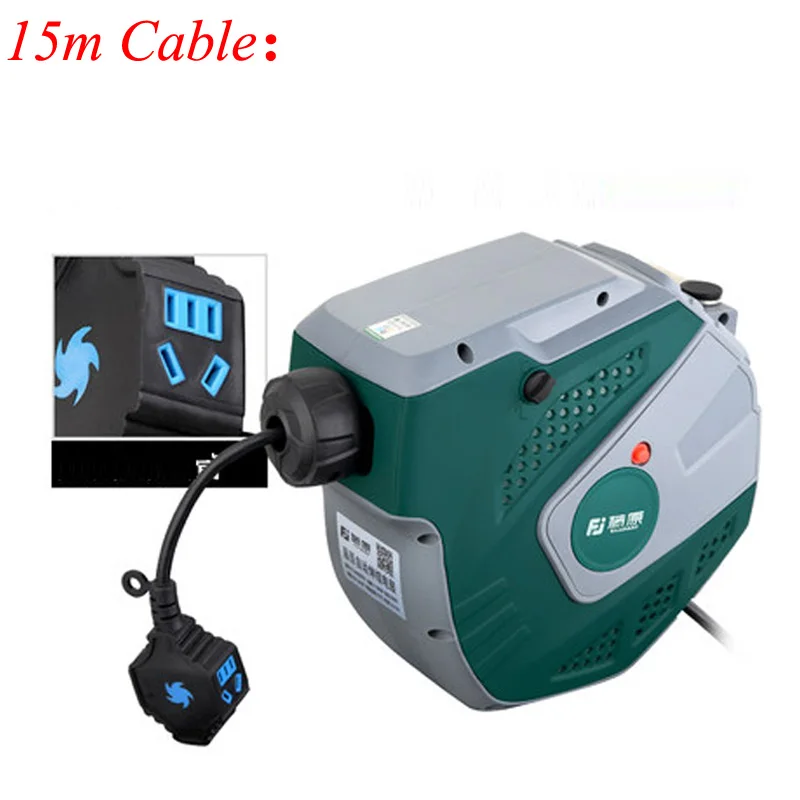 Automatic Telescopic Electric Drum Plug Wire Reel Cable Retractor Air Drum Winder FUJE03-215