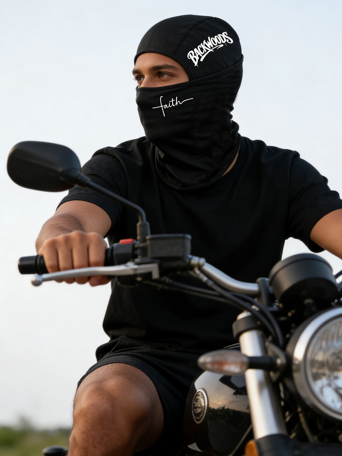 Musion Vollgesichts-Sturmhaube mit Backwoods-Print Motorrad-Fahrermaske Komfortable Atmungsaktive Fahrrad-Kopfbedeckung – Detail 4