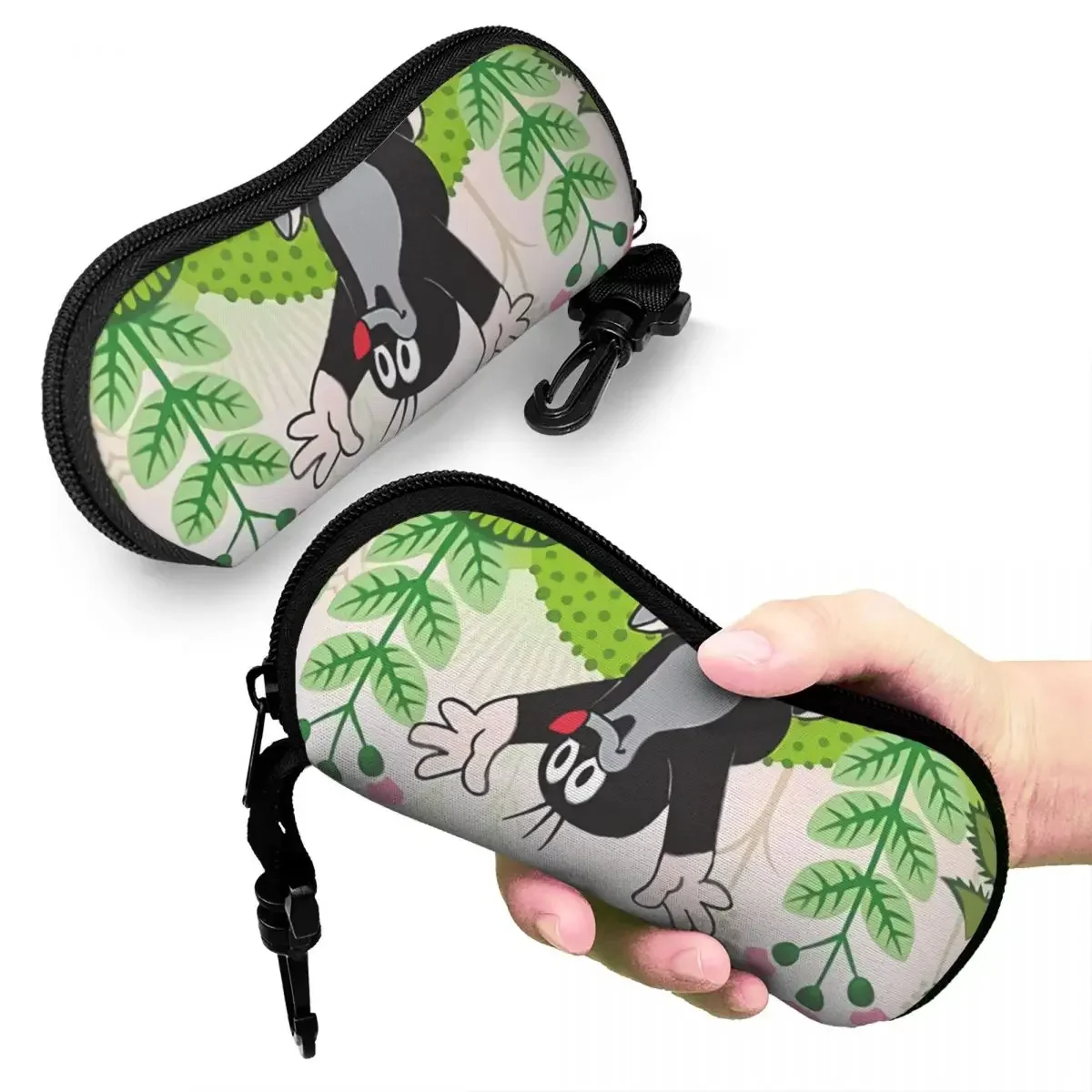 Mole Cartoon Shell Glasses Case Unisex Cool Little Soft Eyeglasses Case Sunglasses Protector Box One Size